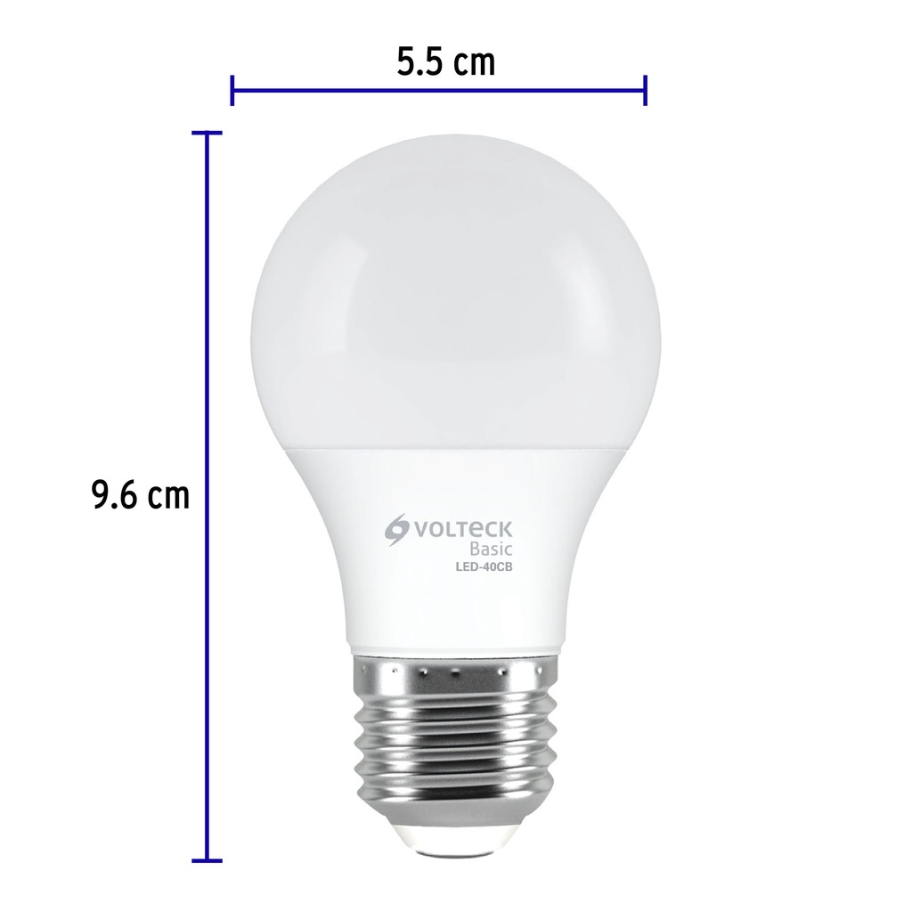 LED-40CB | Lámpara LED A19 6 W (equiv. 40 W), luz cálida, caja, Basic