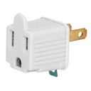 AD-32B | Bolsa con 2 adaptadores 3 a 2 blancos, Volteck