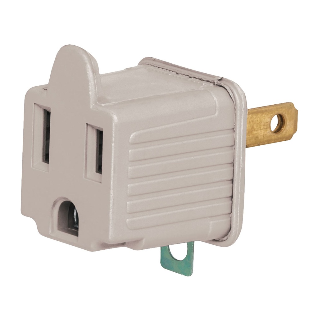 AD-32G | Bolsa con 2 adaptadores 3 a 2 grises, Volteck