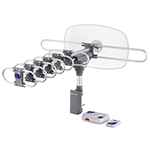 ANGI-360B | Antena aérea para TV, giratoria 360° con cable coaxial 10m