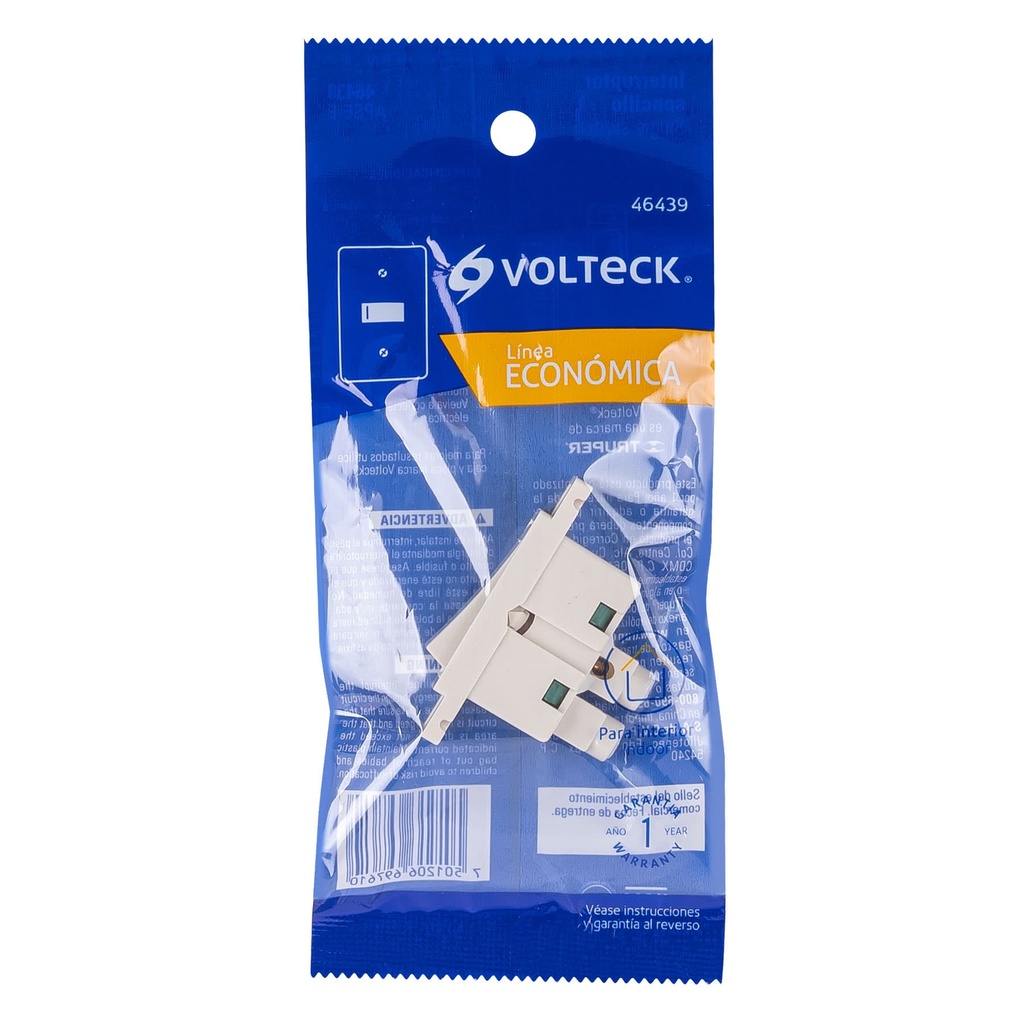 APSE-E | Interruptor sencillo, línea Económica, Volteck