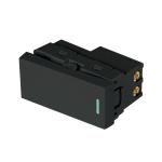 APSE-LN | Interruptor sencillo negro de 1 módulo, línea Lisboa