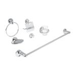 AQA-4000 | Juego de 6 accesorios para baño metálicos, Foset Aqua