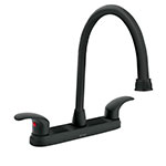 AQF-82M | Mezcladora negro 8' para lavabo, cuello largo, palanca,Foset