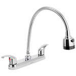 AQF-88 | Mezcladora inox 8' p/fregadero, flexible, palanca, Aqua