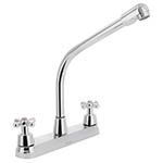 AQF-89 | Mezcladora inox 8' p/fregadero, cuello cobra, cruceta, Aqua