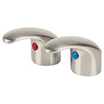 AQMM-62N | Juego de 2 manerales de palanca para lavabo, satín, Aqua