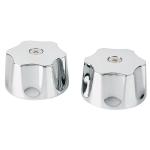 AQMR-86 | Juego de 2 manerales para lavabo y fregadero metálicos, Aqua