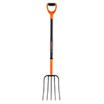 BPJ-5MC | Bieldo para paja, 5 dientes, mango de acero 37', puño 'D'