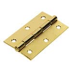 BR-351 | Bisagra rectangular 3-1/2' acero latonado, Hermex