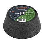 C-349-PI | Copa desbaste de piedra 5' grano 36, eje M14, Truper