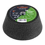 C-356-PI | Copa desbaste de piedra 5' grano 36, eje 5/8-11, Truper