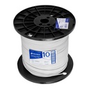 CAB-10B-500 | Metro de cable THHW-LS 10 AWG blanco en carrete de 500 m
