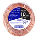 CADES-10-100 | Metro de cable desnudo de cobre calibre 10 AWG, rollo 100 m