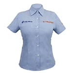 CAM-AZ-DCL | Camisa azul para dama, manga corta talla G, Truper