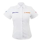 CAM-BCO-DCM | Camisa blanca para dama, manga corta talla M, Truper