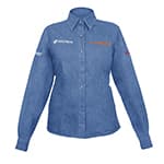 CAM-MEZ-DLXXL | Camisa de mezclilla para dama, manga larga, talla EEG,Truper