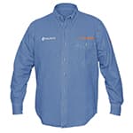 CAM-MEZ-LS | Camisa de mezclilla para caballero, manga larga talla CH