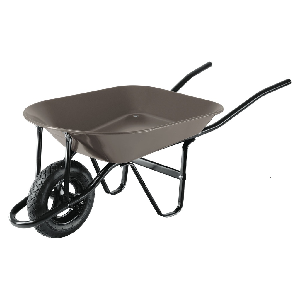 CAP-4NB | Carretilla 4.5 ft3 gris Neumática, bastidor tubular, Pretul