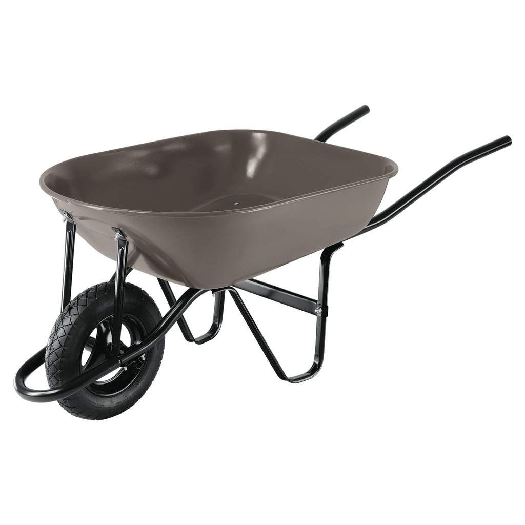 CAP-5NB | Carretilla 5.5 ft3 gris Neumática, bastidor tubular,Pretul