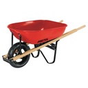 CAP-5WFFR | Carretilla 5.5ft3 roja Imponchable bastidores madera, Pretul