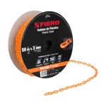 CAPL-3A | Metro de cadena de 3 mm de plástico naranja, carrete de 50 m