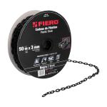 CAPL-3N | Metro de cadena de 3 mm de plástico negra, carrete de 50 m