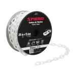 CAPL-5B | Metro de cadena de 5 mm de plástico blanca, carrete de 25 m