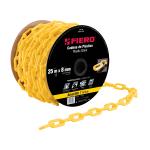CAPL-8M | Metro de cadena de 8 mm de plástico amarilla, carrete de 25m