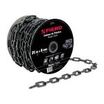 CAPL-8N | Metro de cadena de 8 mm de plástico negra, carrete de 25 m