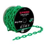 CAPL-8V | Metro de cadena de 8 mm de plástico verde, carrete de 25 m