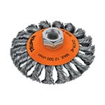 CATR-4E | Carda tipo cónico 4' alambre trenzado, eje 5/8'-11, Truper