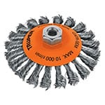 CATR-5EM | Carda tipo cónico 5' alambre trenzado, eje M14, Truper