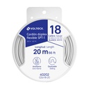 CDU-18-20 | Carrete con 20 m cordón dúplex flexible SPT 18 AWG, Volteck