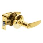 CEMA-1R | Cerradura manija p/recámara latón brillante, cilindro latón