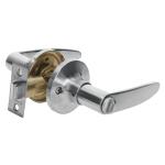 CEMA-3B | Cerradura manija p/baño cromo mate, cilindro de latón