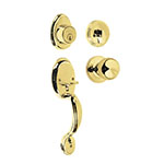 CEP-11PJP | Jaladera, perilla y cerrojo mariposa, latón brillante, Basic