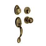 CEP-21PJP | Jaladera, perilla y cerrojo mariposa, latón antiguo, Basic