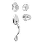 CEP-32PJP | Jaladera, perilla y cerrojo llave, cromo mate, Hermex Basic