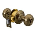 CEPO-22B | Cerradura tipo oval para baño, latón antiguo, Hermex