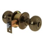 CEPO-22R | Cerradura tipo oval para recámara, latón antiguo, Hermex