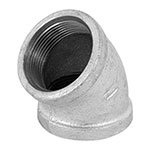 CG-865 | Codo 45° acero galvanizado de 1-1/2', Foset