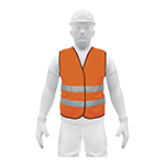 CHS-500N | Chaleco de seguridad naranja con cintas de alta visibilidad