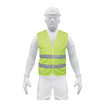 CHS-500V | Chaleco de seguridad verde con cintas de alta visibilidad