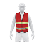 CHS-600R | Chaleco de seguridad rojo alta visibilidad con cierre