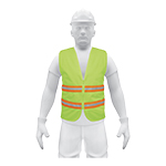 CHS-600V | Chaleco de seguridad verde alta visibilidad con cierre