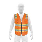 CHS-900N-M | Chaleco de seguridad de alta visibilidad, naranja, mediano