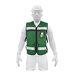 CHS-900V | Chaleco brigadista con cintas reflejantes, color verde