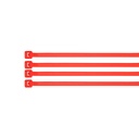 CIN-1810R | Bolsa con 100 cinchos plásticos 18 lb, 100 x 2.5 mm, rojos