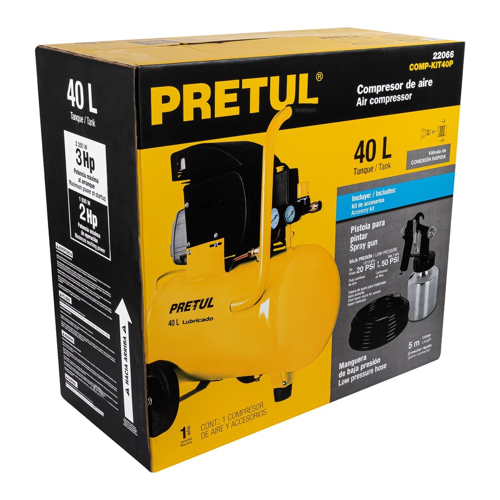 CJ-COMP-KIT40P | Caja de empaque de repuesto para COMP-KIT40P, Pretul